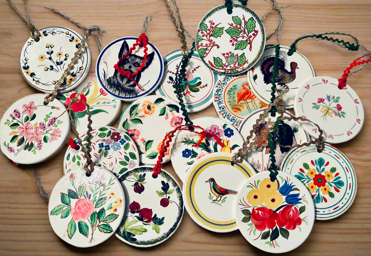 Blue Ridge China Style Christmas Ornaments
